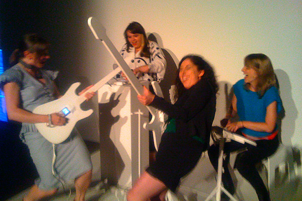 Britta and Tikva rock out.
