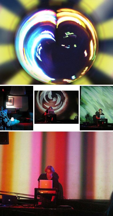 Photographs of Josh's video art